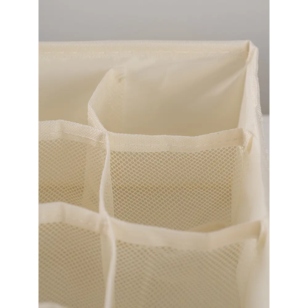 Фото 22 Органайзер для хранения Yiwu 8 ячеек 2 шт 15x10x32 см оксфорд цвет бежевый