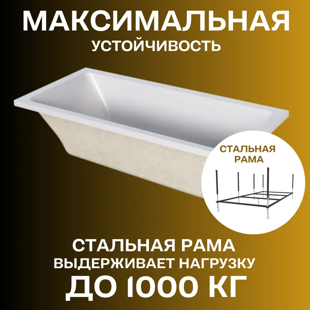 Фото 4 Прямоугольная ванна 1marka BIANCA 01бья1575кп акрил 150x75см Фото 4 Прямоугольная ванна 1marka BIANCA 01бья1575кп акрил 150x75см