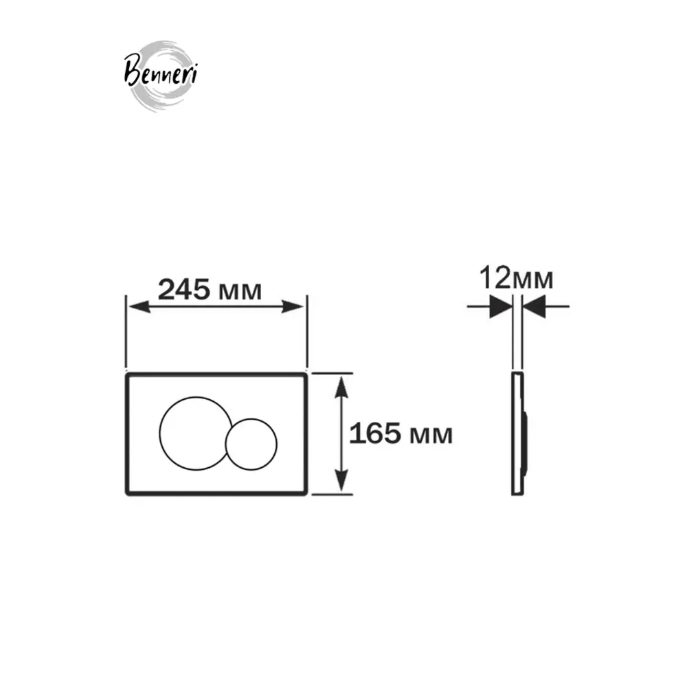 Фото 6 Панель смыва Benneri Mona BE.019D цвет черный