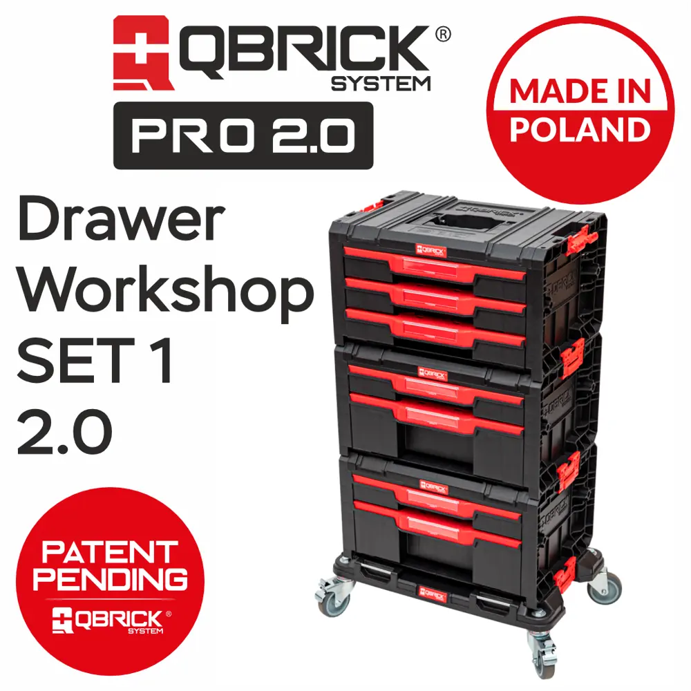 Фото 5 Ящик для инструментов Qbrick System QS PRO Drawer Workshop Set 4 525x345x885 мм, пластик Фото 5 Ящик для инструментов Qbrick System QS PRO Drawer Workshop Set 4 525x345x885 мм, пластик