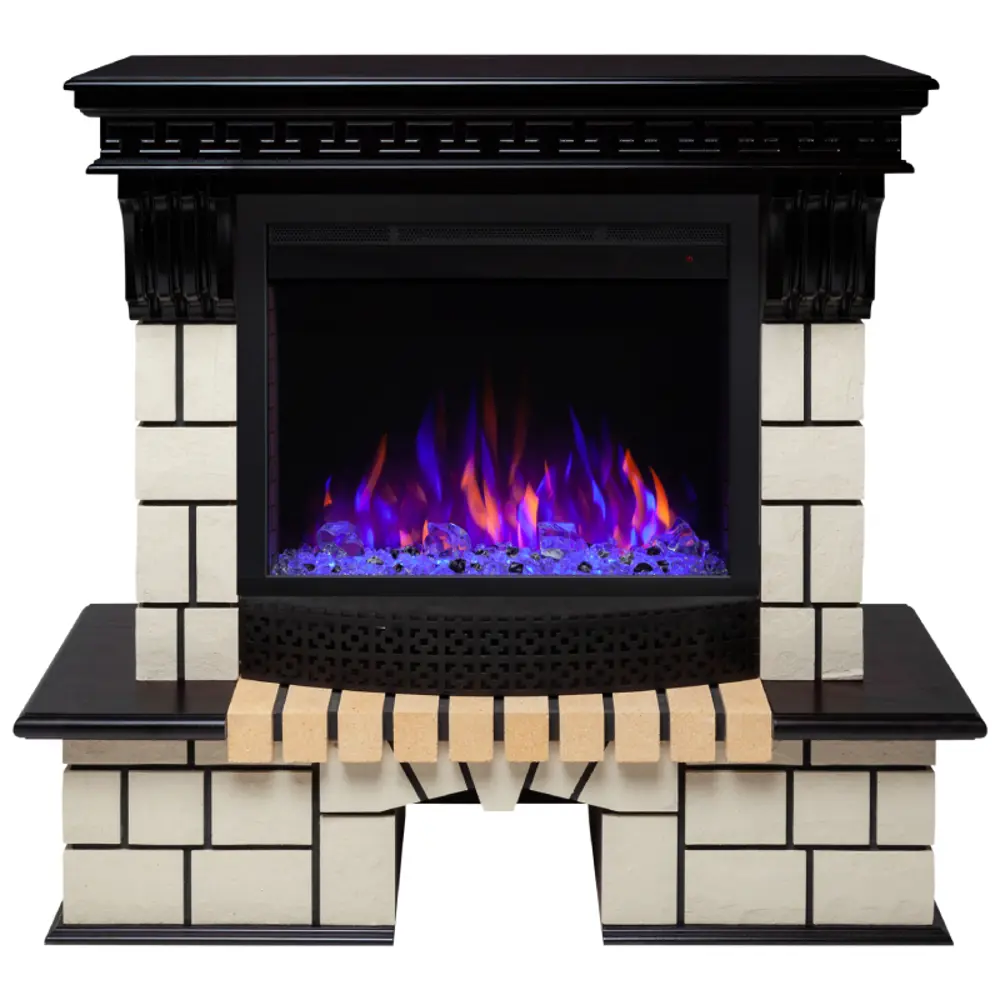 Фото 2 Каминокомплект Realflame Stone FS25/25'5 AO с очагом Saphir 25.5 750Вт античный дуб Фото 2 Каминокомплект Realflame Stone FS25/25'5 AO с очагом Saphir 25.5 750Вт античный дуб