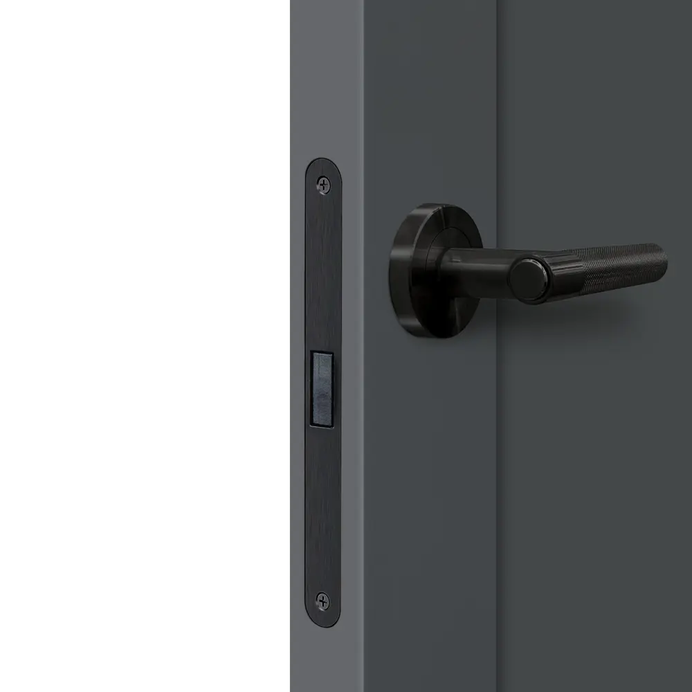 Фото 5 Дверь межкомнатная глухая Толедо 2 70x200 см HardFlex цвет серый графит с замком и петлями Фото 5 Дверь межкомнатная глухая Толедо 2 70x200 см HardFlex цвет серый графит с замком и петлями