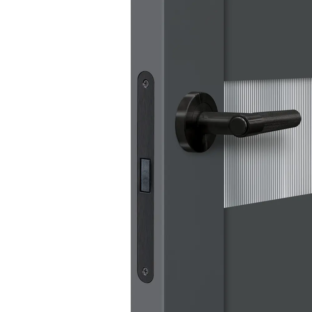 Фото 3 Дверь межкомнатная остекленная Толедо 2 70x200 см HardFlex цвет серый графит с замком и петлями Фото 3 Дверь межкомнатная остекленная Толедо 2 70x200 см HardFlex цвет серый графит с замком и петлями