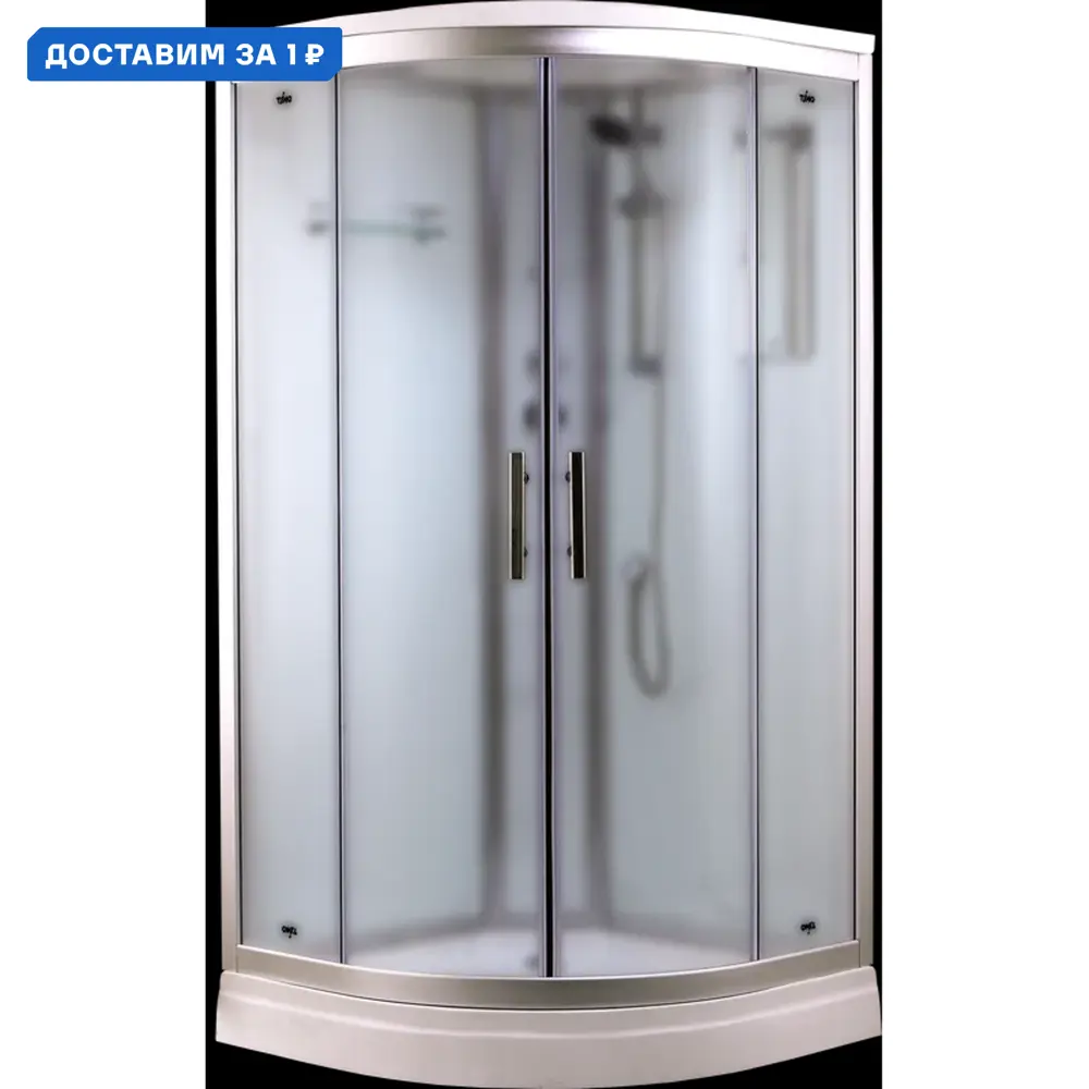 Фото Душевая кабина Timo Standart T-6609SF Silver Fabric с низким поддоном, хром 90x90 см стекло прозрачное матовое Фото Душевая кабина Timo Standart T-6609SF Silver Fabric с низким поддоном, хром 90x90 см стекло прозрачное матовое