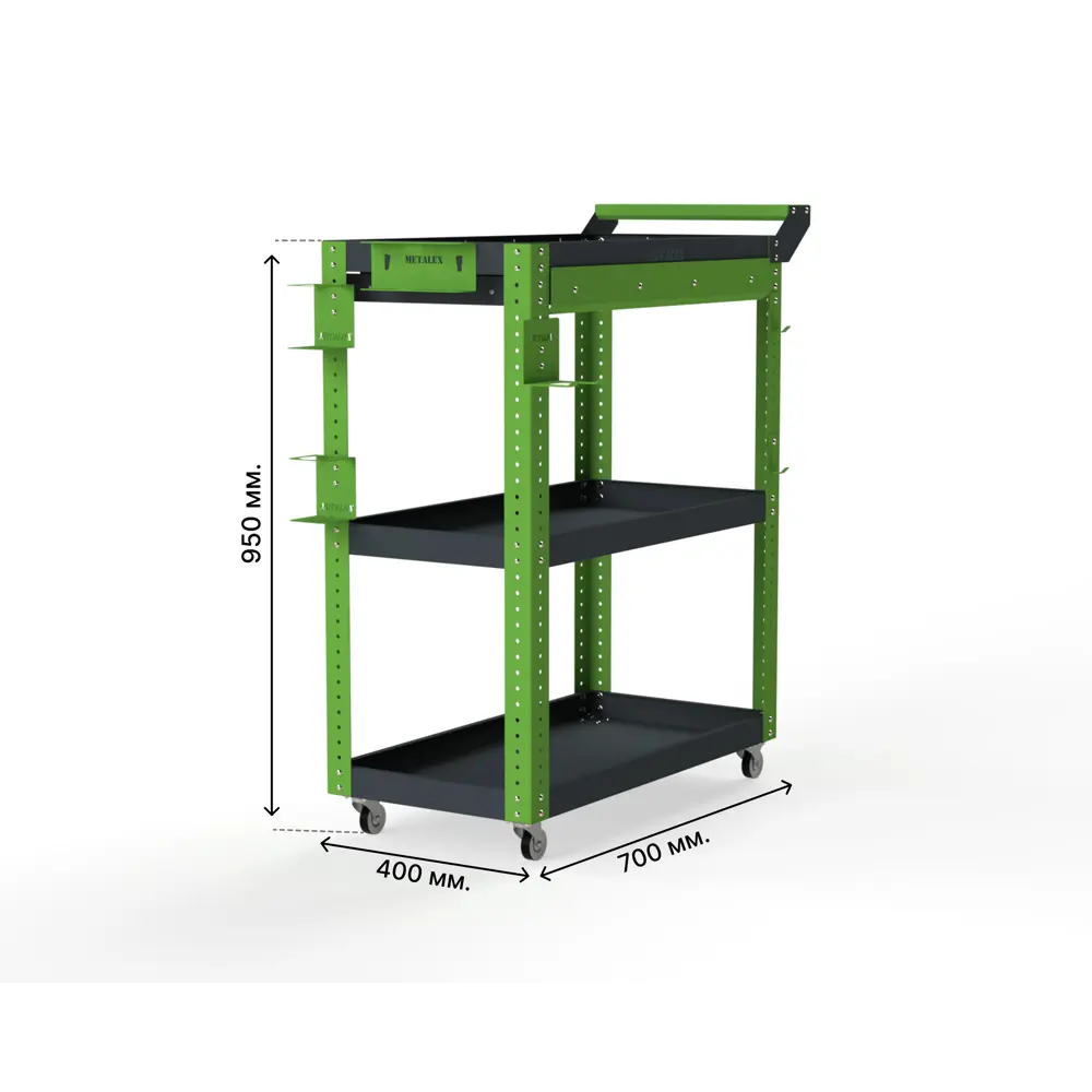 Фото 2 Тележка инструментальная Metalex 118603 Тип 1А 900х400х950 мм Фото 2 Тележка инструментальная Metalex 118603 Тип 1А 900х400х950 мм