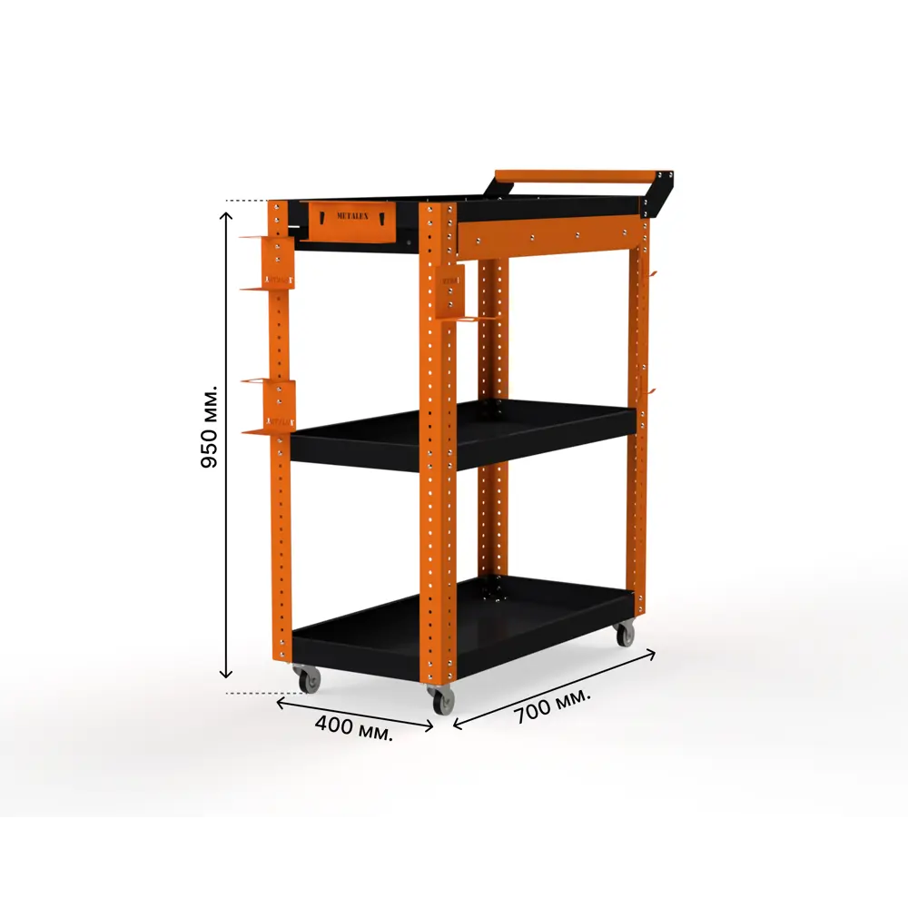 Фото 2 Тележка инструментальная Metalex 118618 Тип 1А 700х450х950 мм Фото 2 Тележка инструментальная Metalex 118618 Тип 1А 700х450х950 мм