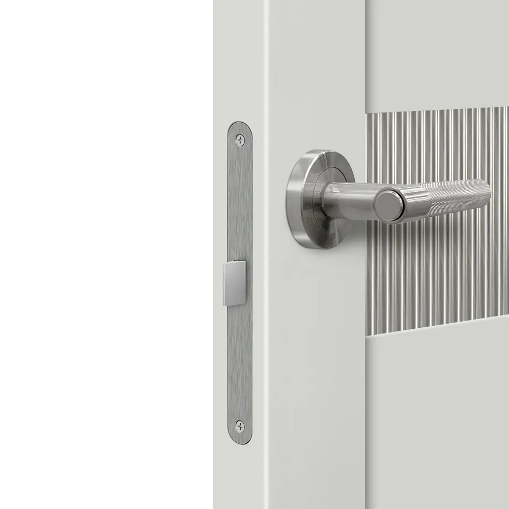 Фото 5 Дверь межкомнатная остекленная Сиена Г 80x200 мм ПЭТ белый с замком и петлями Фото 5 Дверь межкомнатная остекленная Сиена Г 80x200 мм ПЭТ белый с замком и петлями