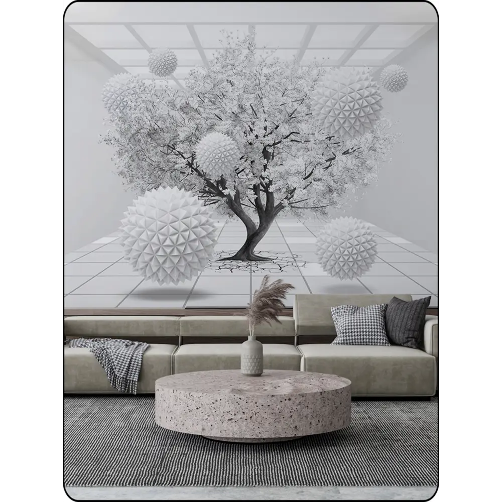 Фото 3 Фотообои флизелиновые Foto Print Белое дерево и летающие шары 20-127-А-А-3.5-2.7 350x270 см Фото 3 Фотообои флизелиновые Foto Print Белое дерево и летающие шары 20-127-А-А-3.5-2.7 350x270 см