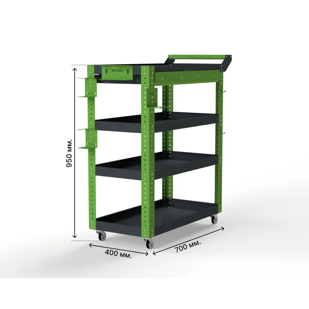 Фото 2 Тележка инструментальная Metalex 118649 Тип 1А 700х400х950 мм Фото 2 Тележка инструментальная Metalex 118649 Тип 1А 700х400х950 мм