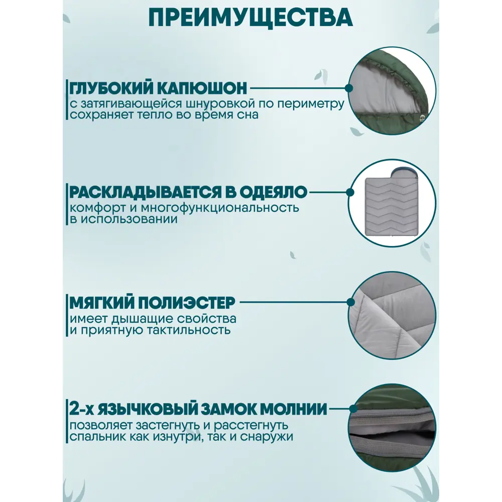 Фото 4 Спальный мешок зимний Jungle Camp Lugano Comfort левая молния цвет синий Фото 4 Спальный мешок зимний Jungle Camp Lugano Comfort левая молния цвет синий