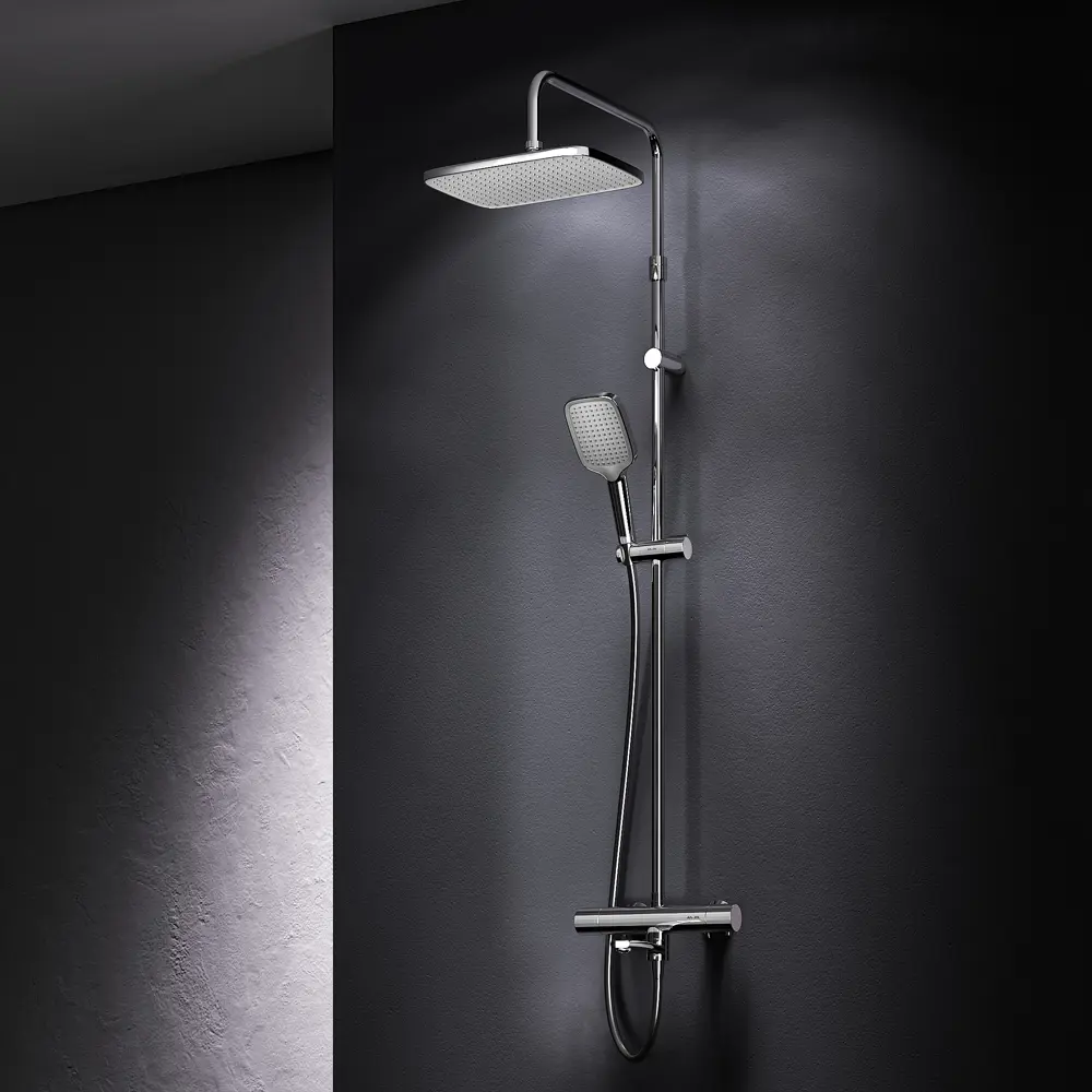 Фото Душевая система с термостатом Am.pm SBR85A5CH Brava с изливом цвет хром