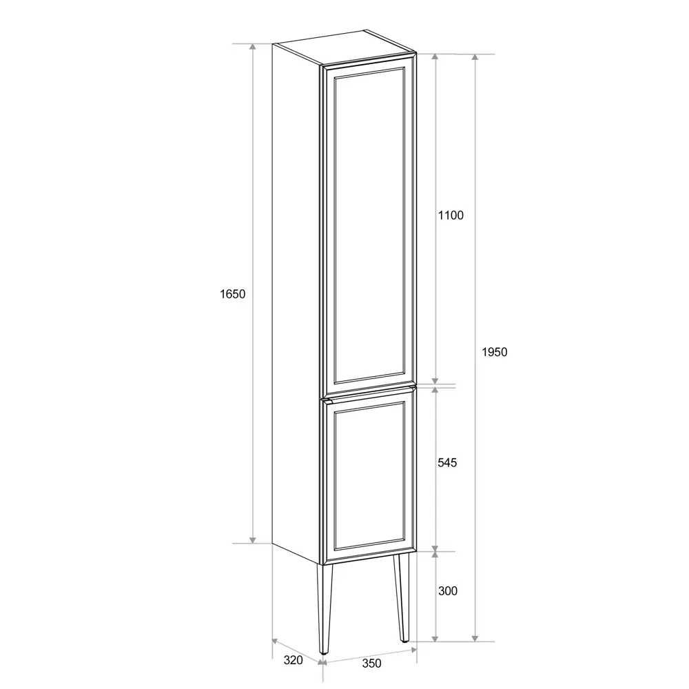 Фото 3 Пенал для ванной подвесной Зов Севилья 35 цвет белый мат Фото 3 Пенал для ванной подвесной Зов Севилья 35 цвет белый мат