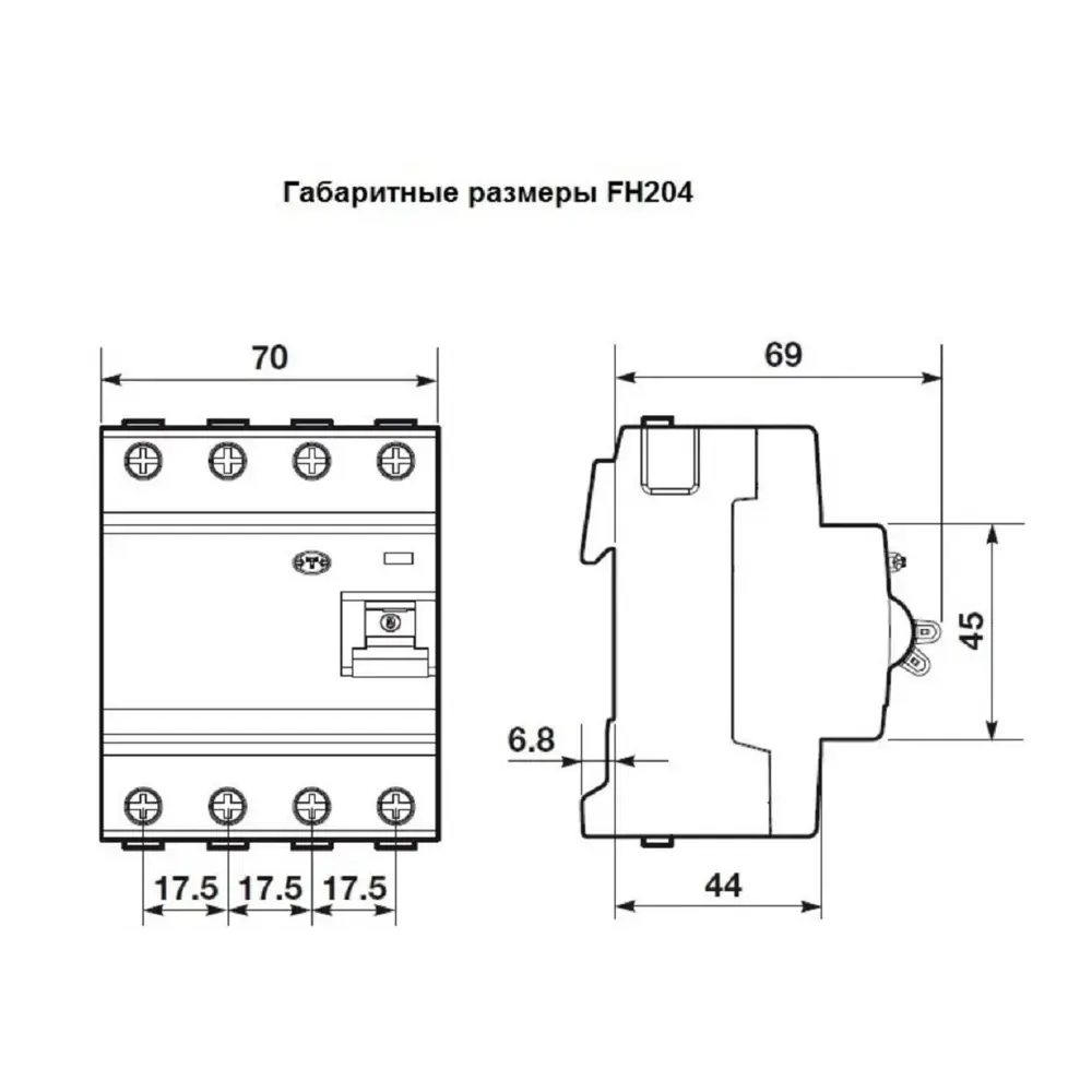 Фото 4 Выключатель дифференциального тока ABB 4P FH204 AC-25/0,03 25А 30mA (AC) Фото 4 Выключатель дифференциального тока ABB 4P FH204 AC-25/0,03 25А 30mA (AC)