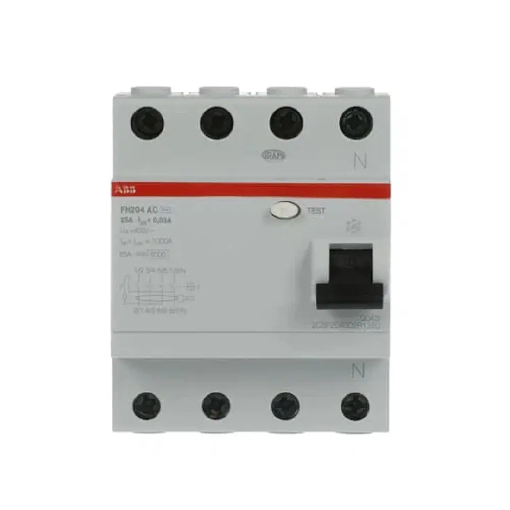 Фото 2 Выключатель дифференциального тока ABB 4P FH204 AC-25/0,03 25А 30mA (AC) Фото 2 Выключатель дифференциального тока ABB 4P FH204 AC-25/0,03 25А 30mA (AC)