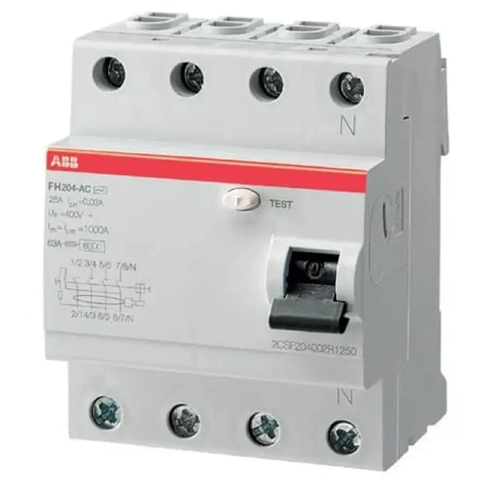 Фото 3 Выключатель дифференциального тока ABB 4P FH204 AC-25/0,03 25А 30mA (AC) Фото 3 Выключатель дифференциального тока ABB 4P FH204 AC-25/0,03 25А 30mA (AC)
