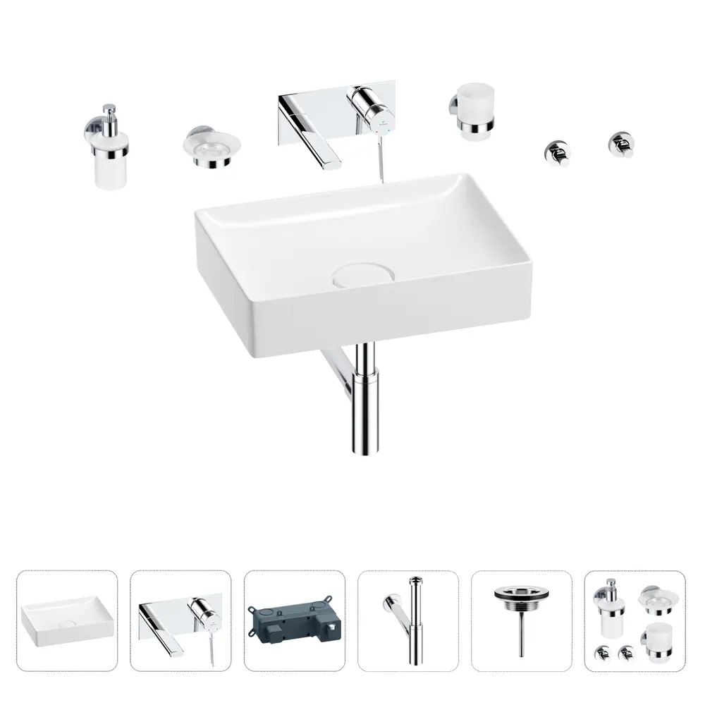 Фото Раковина для ванной Wellsee Pure BY Wellsee 201006426 в наборе 8 в 1: раковина белая глянцевая, встраиваемый смеситель Фото Раковина для ванной Wellsee Pure BY Wellsee 201006426 в наборе 8 в 1: раковина белая глянцевая, встраиваемый смеситель