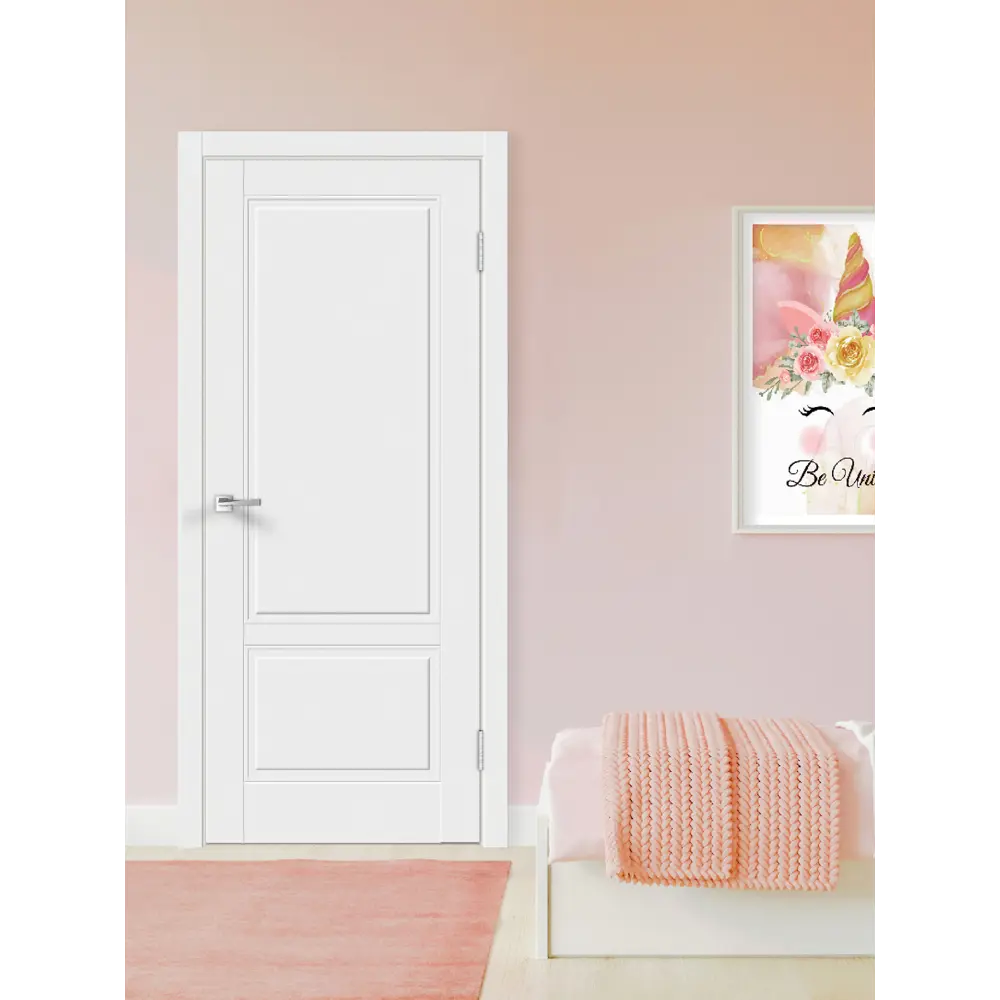 Фото 2 Комплект межкомнатной двери Velldoris Scandi 2p глухая 200x60см эмаль цвет белый с коробом и наличниками Фото 2 Комплект межкомнатной двери Velldoris Scandi 2p глухая 200x60см эмаль цвет белый с коробом и наличниками