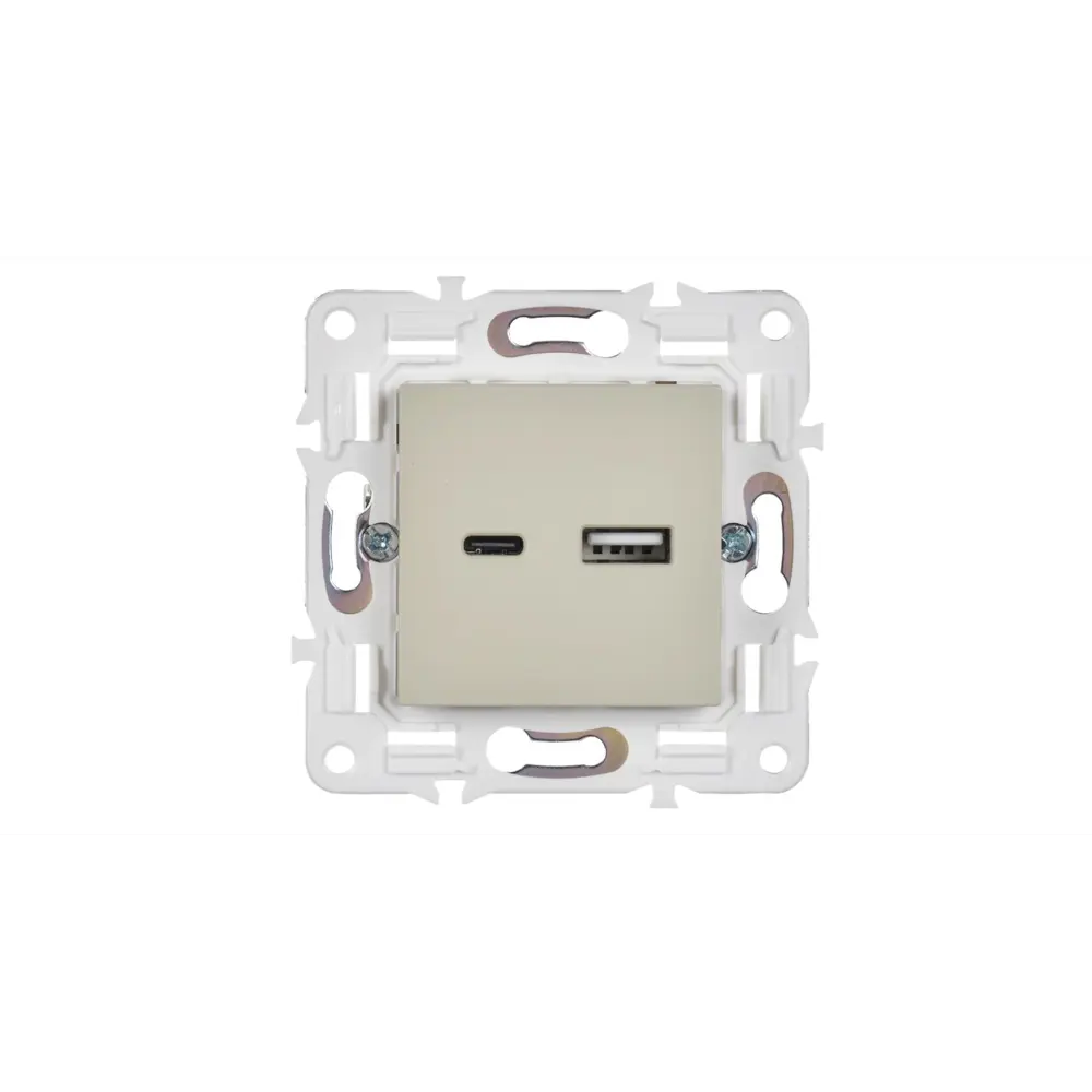 Фото 4 Розетка USB встраиваемая Iek Skandy SK-U22-018-K10 цвет бежевый Фото 4 Розетка USB встраиваемая Iek Skandy SK-U22-018-K10 цвет бежевый