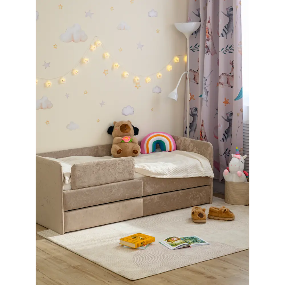 Фото 5 Кровать-тахта Romack Donny Lux 77x60x168 см ДСП цвет бежевый Фото 5 Кровать-тахта Romack Donny Lux 77x60x168 см ДСП цвет бежевый