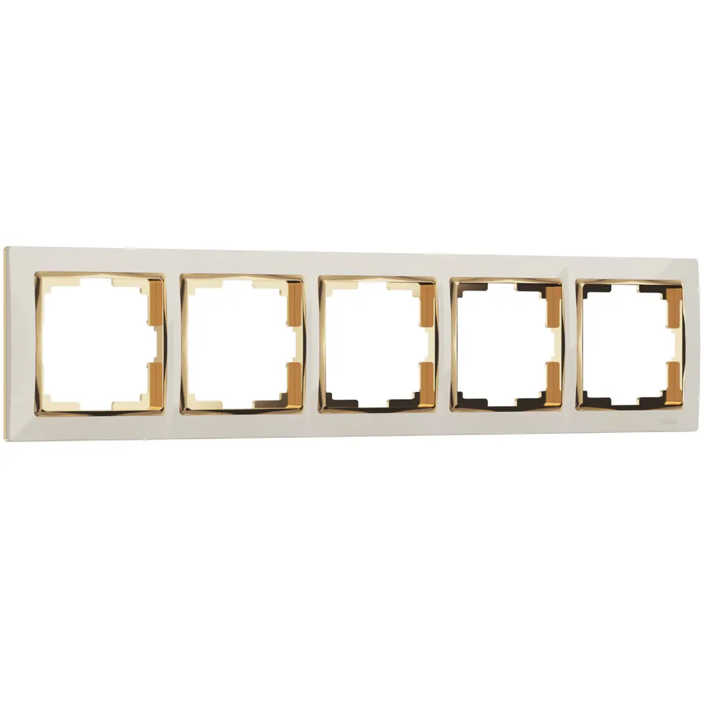 Фото Рамка на 5 постов Werkel Snabb WL03-Frame-05-ivory-GD слоновая кость Фото Рамка на 5 постов Werkel Snabb WL03-Frame-05-ivory-GD слоновая кость