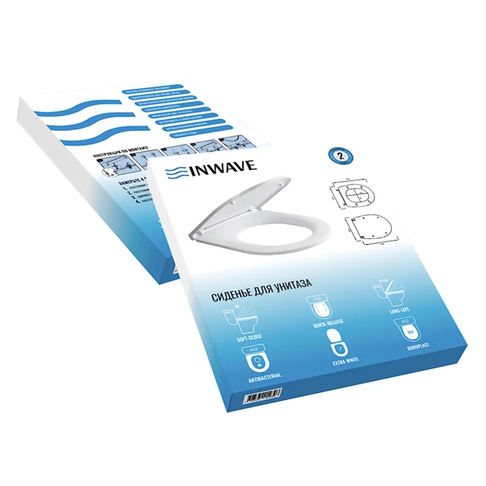 Фото 6 Сиденье для унитаза Inwave DU10.R.WT с микролифтом цвет белый Фото 6 Сиденье для унитаза Inwave DU10.R.WT с микролифтом цвет белый