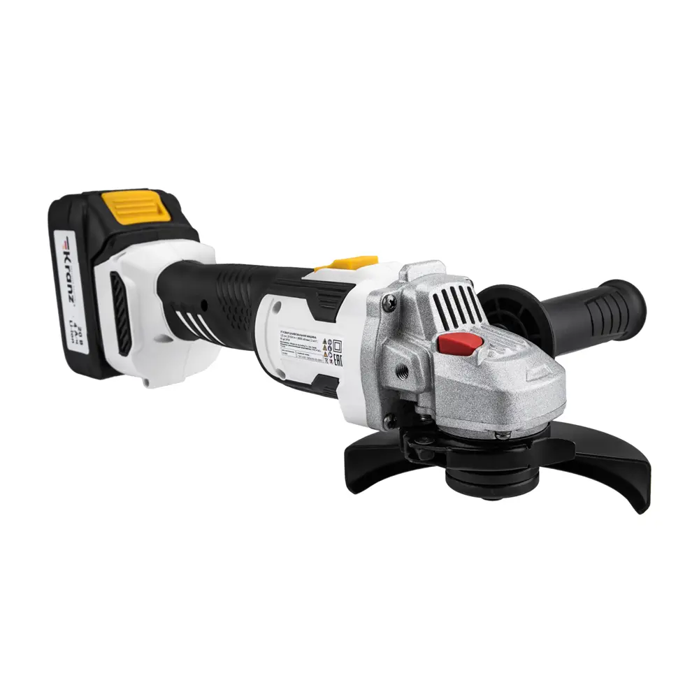 Фото 4 УШМ аккумуляторная бесщеточная Kranz KR-PT-250, 18 В Li-Ion 1x4 Ач, 125 мм