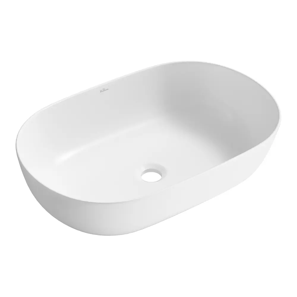 Фото 2 Раковина накладная Wellsee Chic Riviera 60см с донный клапаным и сифоном 20214691R