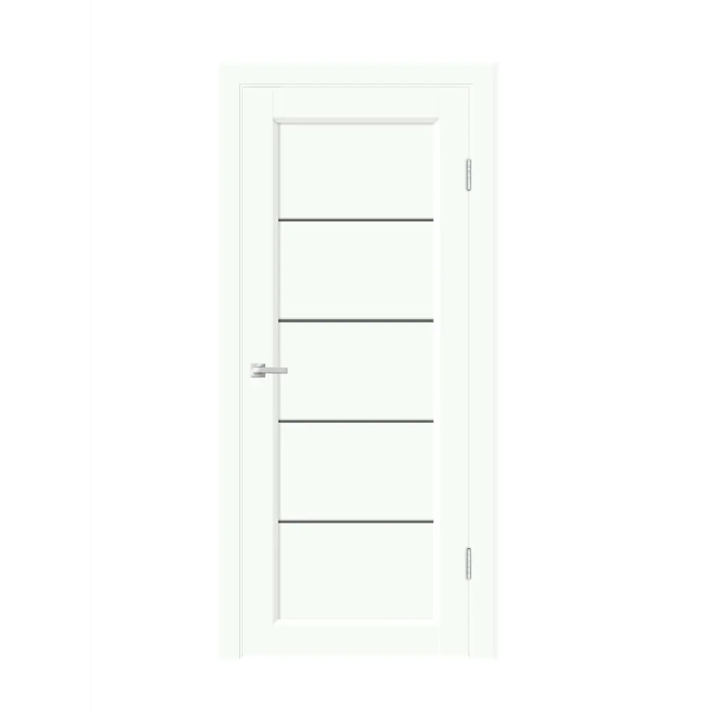 Фото 3 Комплект межкомнатной двери Velldoris Style 1 остеклённая Мателюкс 200x80см ПВХ цвет белый опал с коробом и наличниками Фото 3 Комплект межкомнатной двери Velldoris Style 1 остеклённая Мателюкс 200x80см ПВХ цвет белый опал с коробом и наличниками