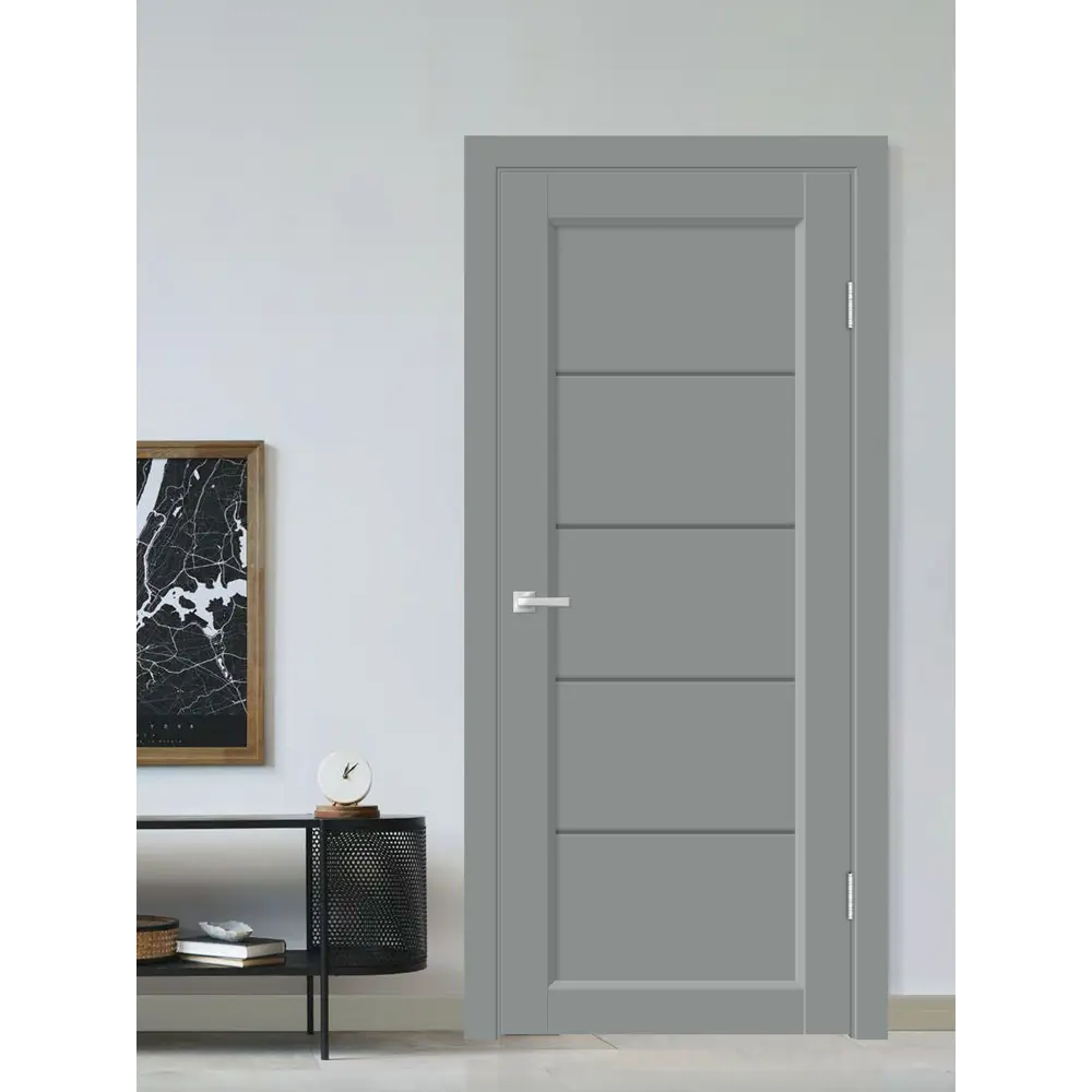 Фото 2 Комплект межкомнатной двери Velldoris Style 1 остеклённая Мателюкс 200x90см ПВХ цвет серый агат с коробом и наличниками Фото 2 Комплект межкомнатной двери Velldoris Style 1 остеклённая Мателюкс 200x90см ПВХ цвет серый агат с коробом и наличниками
