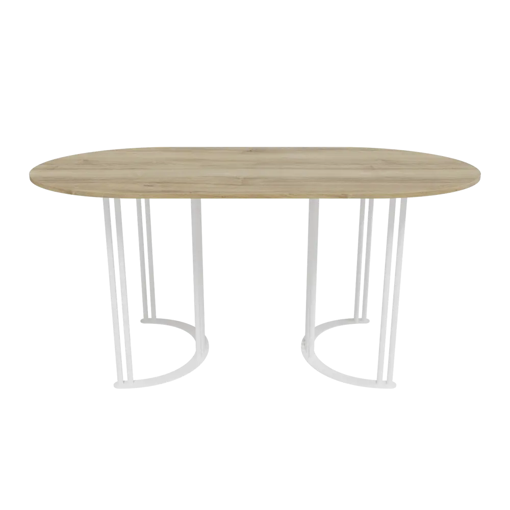 Фото Стол овальный Genglass GGT-20-3-1-16080 160x80 см лдсп цвет белый Фото Стол овальный Genglass GGT-20-3-1-16080 160x80 см лдсп цвет белый
