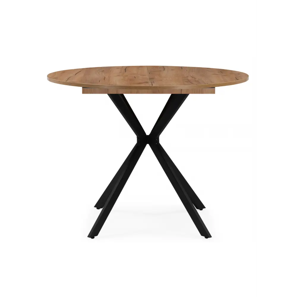 Фото 3 Стол круглый Woodville 615161 90x90 см лдсп цвет дуб крафт золотой / черный матовый Фото 3 Стол круглый Woodville 615161 90x90 см лдсп цвет дуб крафт золотой / черный матовый