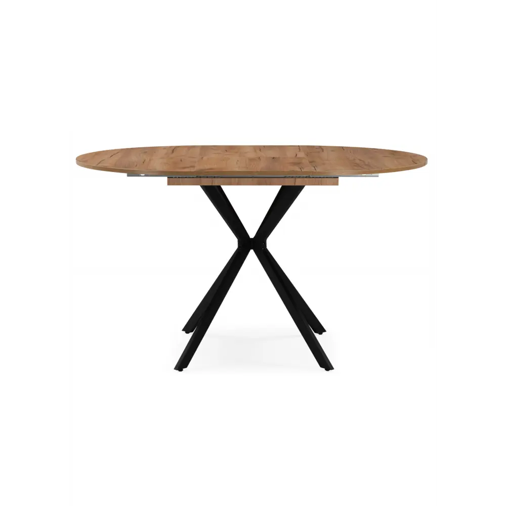 Фото 4 Стол круглый Woodville 615161 90x90 см лдсп цвет дуб крафт золотой / черный матовый Фото 4 Стол круглый Woodville 615161 90x90 см лдсп цвет дуб крафт золотой / черный матовый