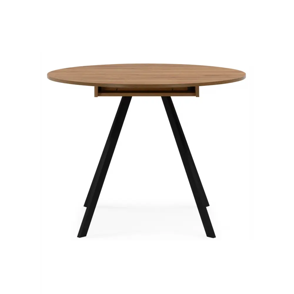 Фото 3 Стол круглый Woodville 615159 90x90 см лдсп цвет дуб крафт золотой / черный матовый Фото 3 Стол круглый Woodville 615159 90x90 см лдсп цвет дуб крафт золотой / черный матовый