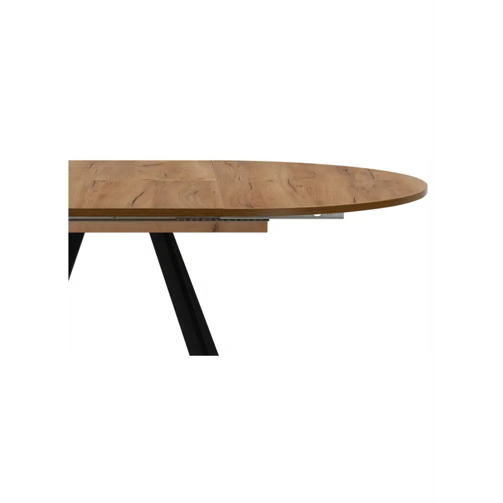 Фото 5 Стол круглый Woodville 615159 90x90 см лдсп цвет дуб крафт золотой / черный матовый Фото 5 Стол круглый Woodville 615159 90x90 см лдсп цвет дуб крафт золотой / черный матовый