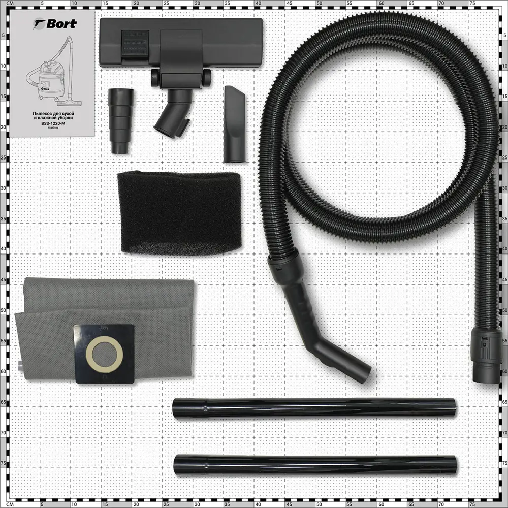 Фото 4 Пылесос строительный Bort BSS-1220-M, 1200 Вт, 20 л Фото 4 Пылесос строительный Bort BSS-1220-M, 1200 Вт, 20 л