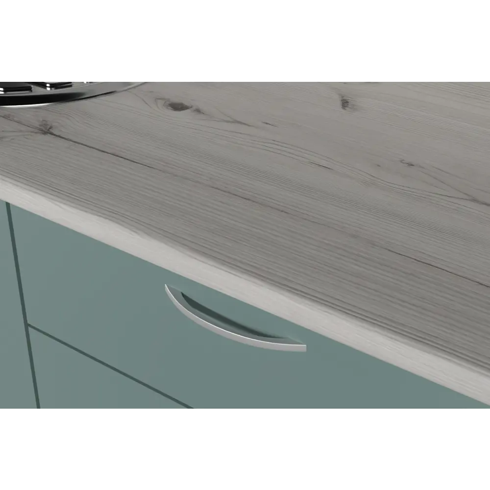 Фото 8 Кухонный гарнитур Gerda Мега прайм/асая Асая мега прайм 1600х1700 160x217x60 см ЛДСП цвет сине-зеленый