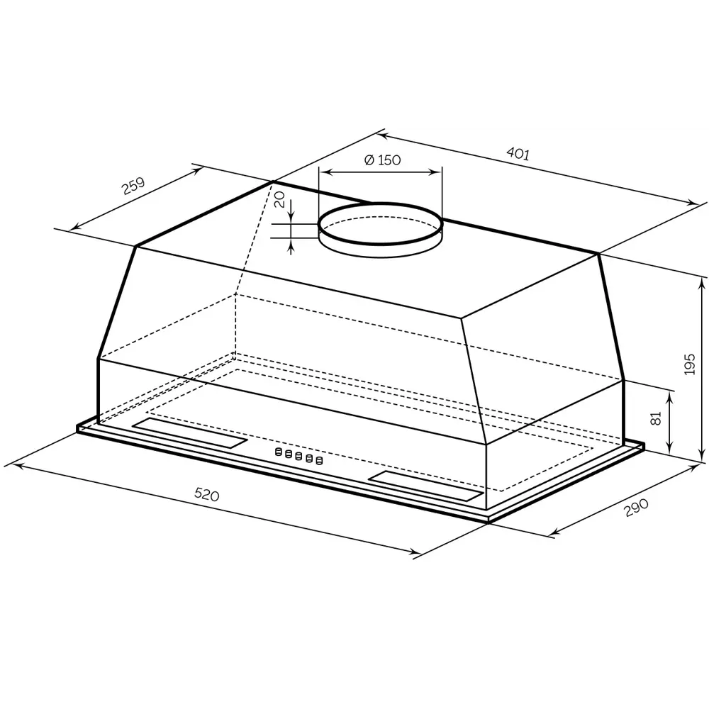 Фото 13 Вытяжка встраиваемая Lex Hyper 600 Inverter IX нержавеющая сталь управление: кнопочное (1 мотор) Фото 13 Вытяжка встраиваемая Lex Hyper 600 Inverter IX нержавеющая сталь управление: кнопочное (1 мотор)