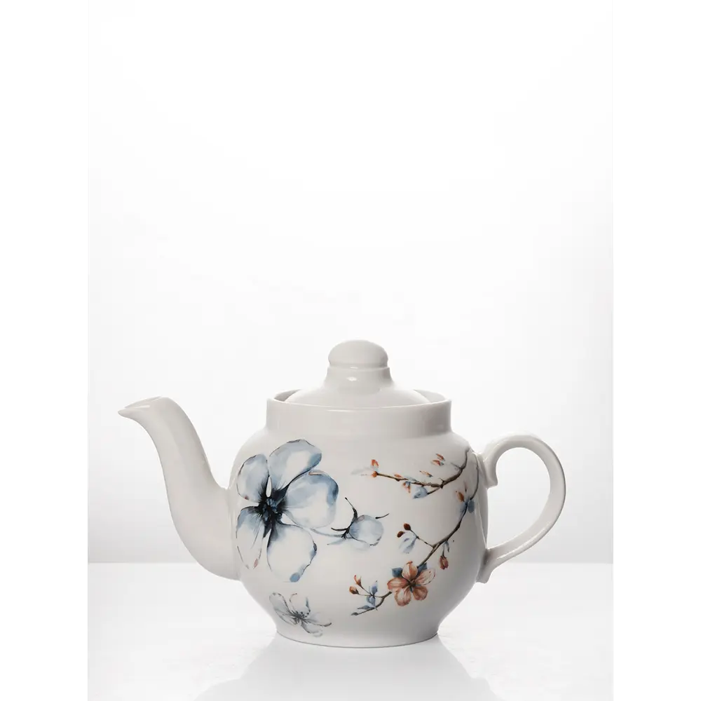 Фото Чайник заварочный фарфоровый 1400 мл. доливной ф.Янтарь Отводка золотом Дулево Фото Чайник заварочный фарфоровый 1400 мл. доливной ф.Янтарь Отводка золотом Дулево