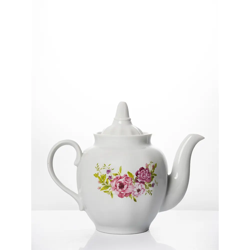 Фото 2 Чайник заварочный фарфоровый 900 мл. Дулево ф.Гранатовый Оливия Фото 2 Чайник заварочный фарфоровый 900 мл. Дулево ф.Гранатовый Оливия