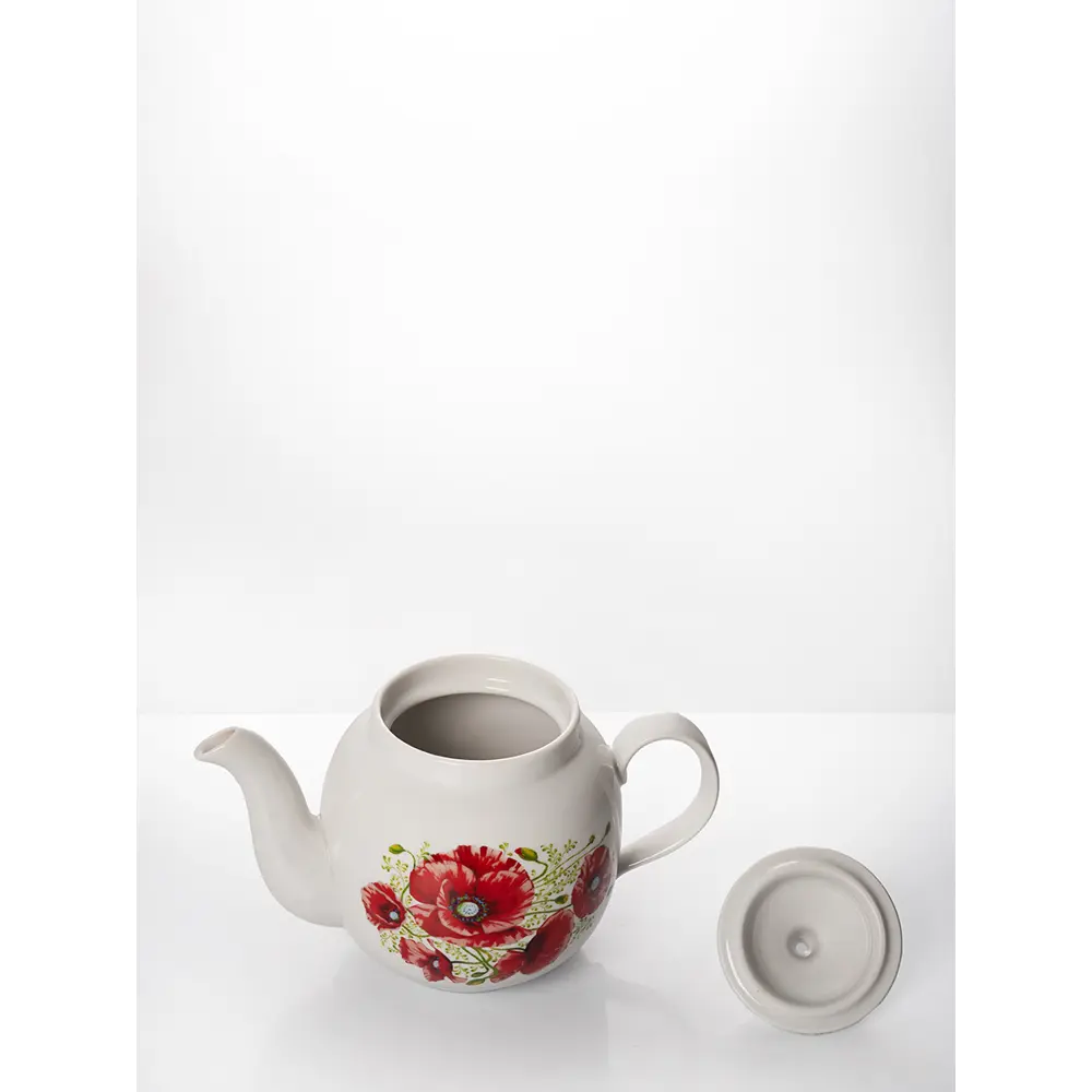 Фото 4 Чайник заварочный фарфоровый 700 мл. Дулево ф.Янтарь Маки Фото 4 Чайник заварочный фарфоровый 700 мл. Дулево ф.Янтарь Маки