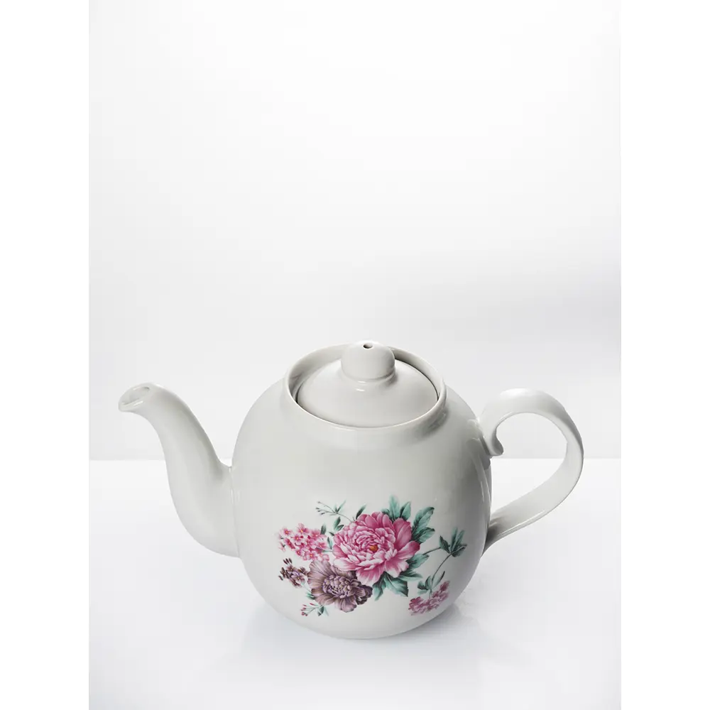 Фото 3 Чайник фарфоровый доливной 1400 мл. Дулево Форма Янтарь Пионы 3Д Фото 3 Чайник фарфоровый доливной 1400 мл. Дулево Форма Янтарь Пионы 3Д