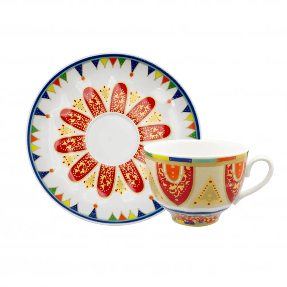 Фото Чайный набор 275 мл Дулёвский фарфоровый завод Гранатовый 123762 фарфор цвет разноцветный 1 шт