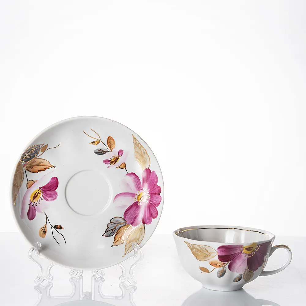 Фото Чайный набор 220 мл Дулёвский фарфоровый завод Тюльпан c3597 фарфор цвет разноцветный 1 шт