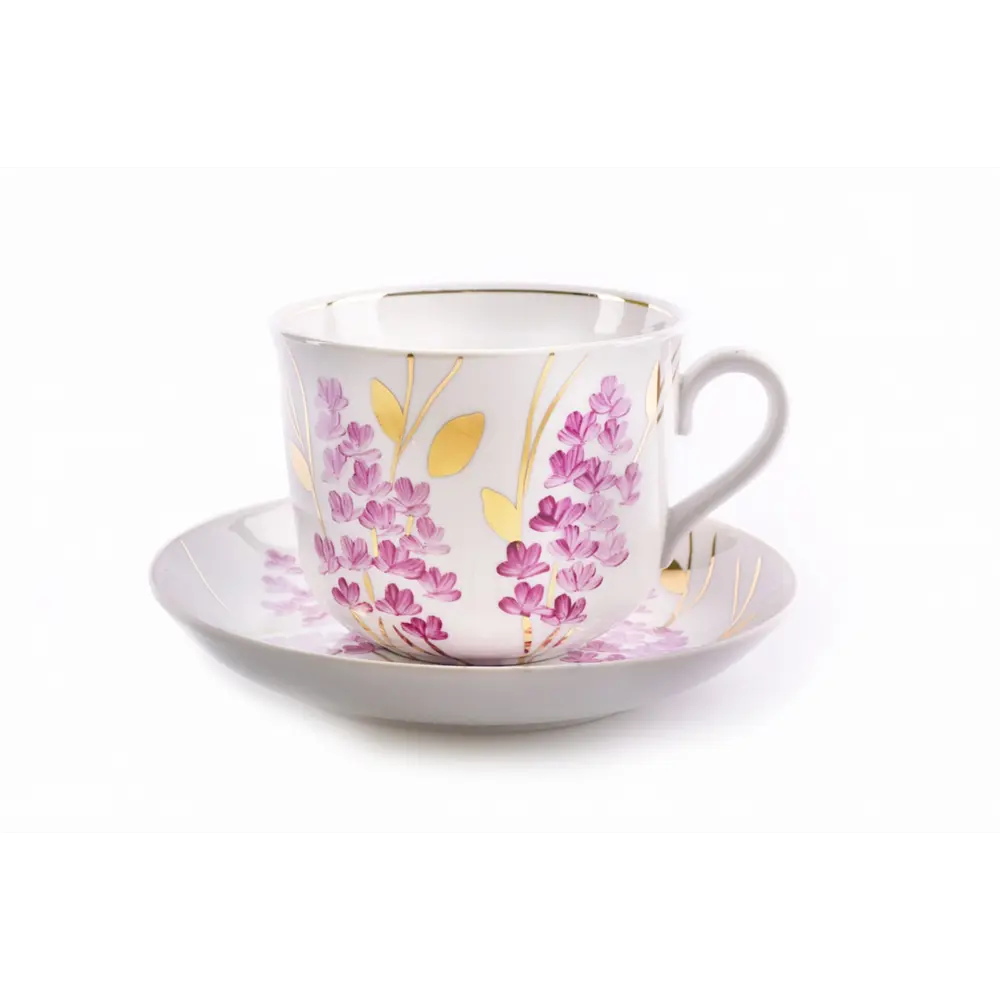 Фото Чайный набор 450 мл Дулёвский фарфоровый завод Ностальгия c3266 фарфор цвет разноцветный 1 шт