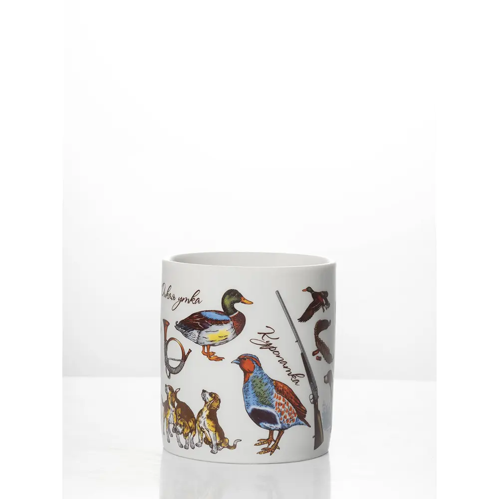 Фото 3 Кружка 300 мл Дулёвский фарфоровый завод Охотничьи сюжеты 91892/2 фарфор цвет белый 2 шт
