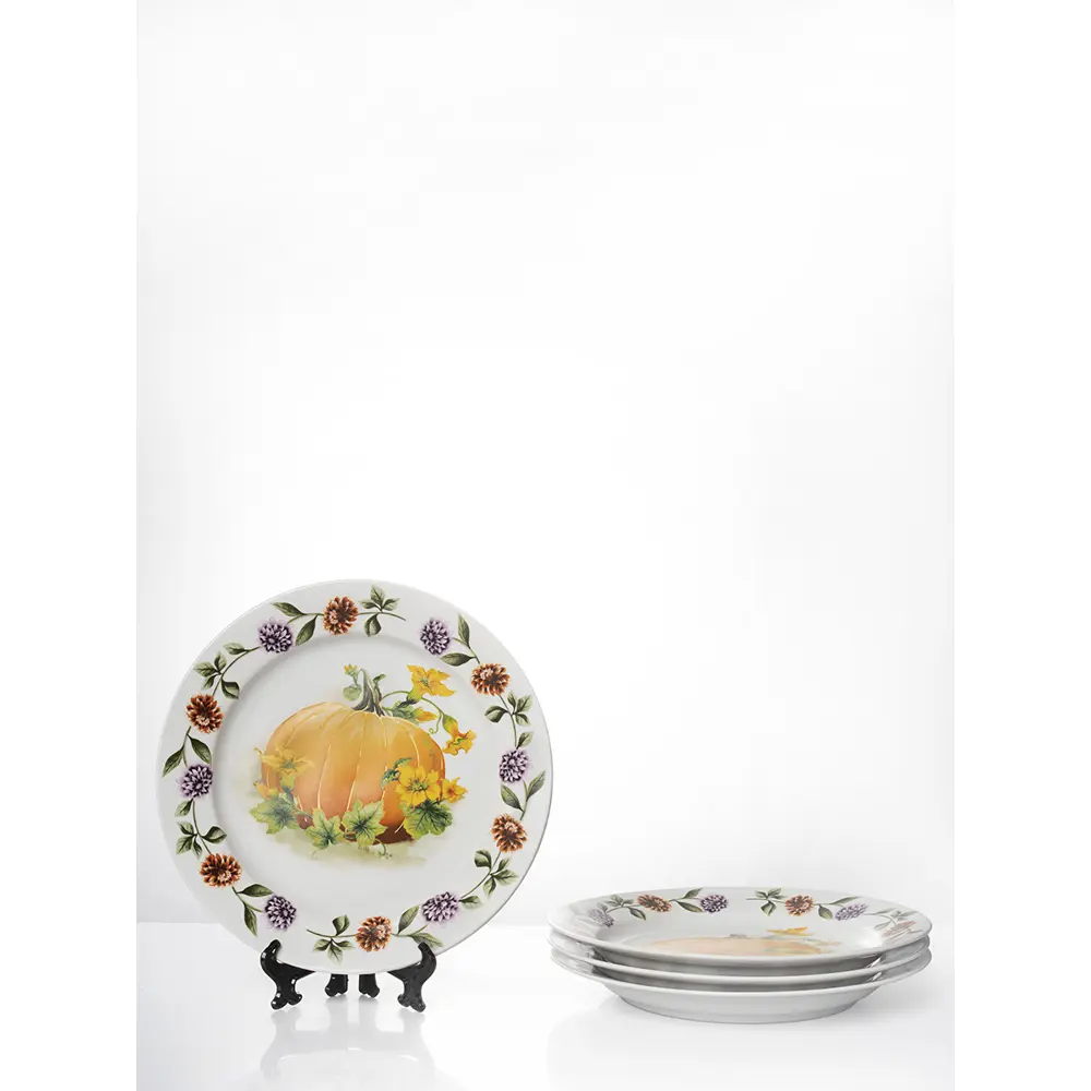 Фото Набор тарелок 24 см Дулёвский фарфоровый завод 122982/4 Фарфор цвет белый Фото Набор тарелок 24 см Дулёвский фарфоровый завод 122982/4 Фарфор цвет белый