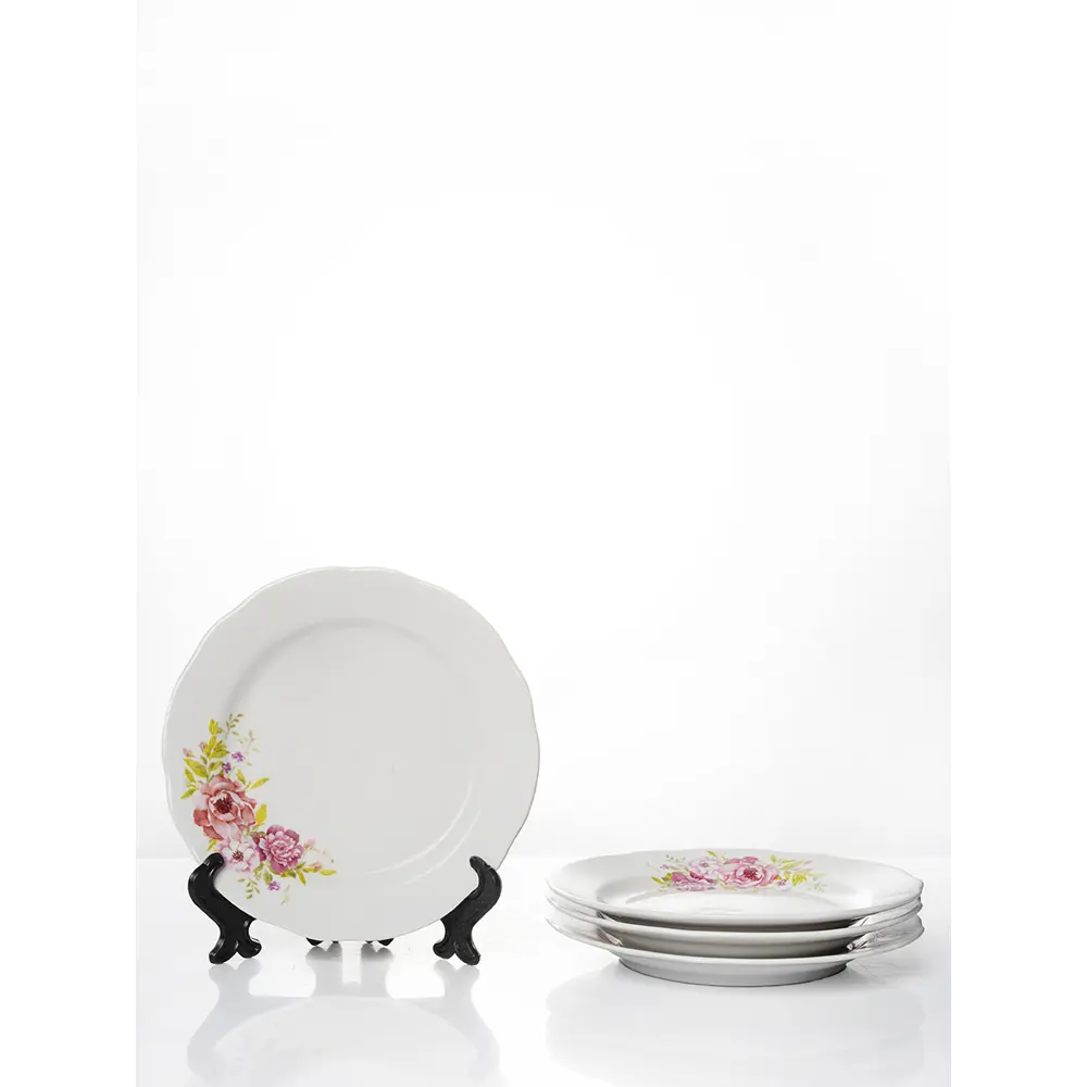 Фото Набор тарелок 17.5 см Дулёвский фарфоровый завод 90452/4 Фарфор цвет белый Фото Набор тарелок 17.5 см Дулёвский фарфоровый завод 90452/4 Фарфор цвет белый