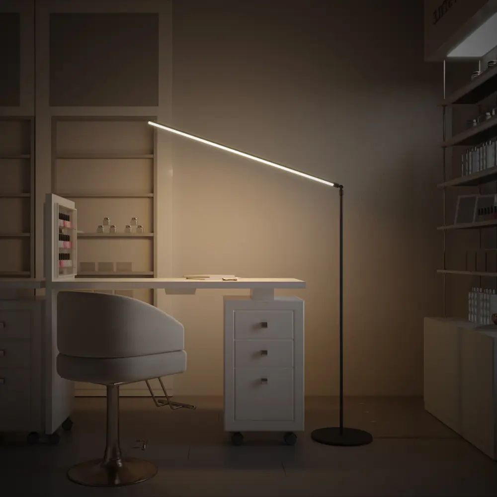 Фото 5 Торшер светодиодный Newlamp Riflessio регулируемый белый свет цвет черный Фото 5 Торшер светодиодный Newlamp Riflessio регулируемый белый свет цвет черный