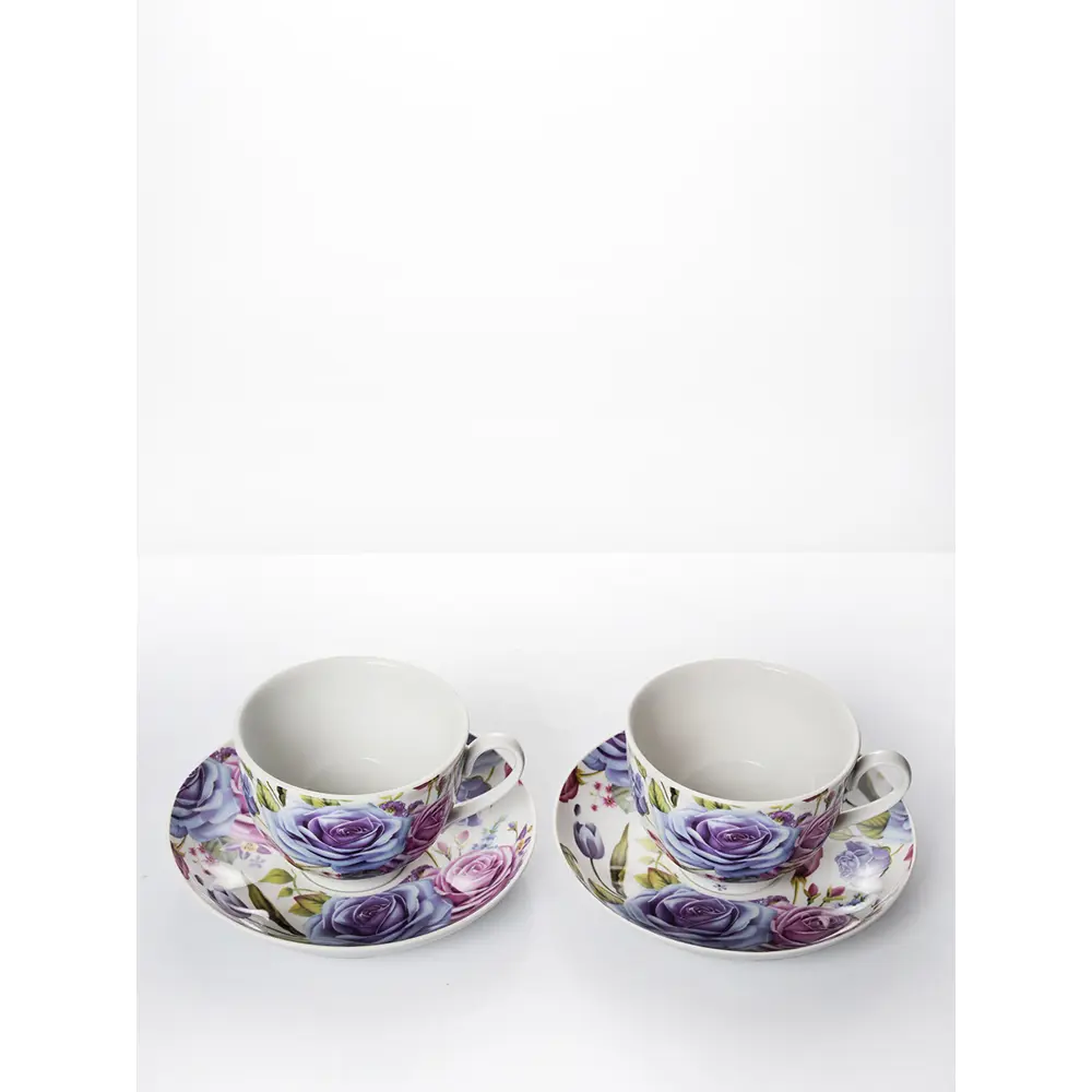 Фото 2 Набор фарфоровый чайный из 4 предметов ф.Гранатовый Розовый аромат