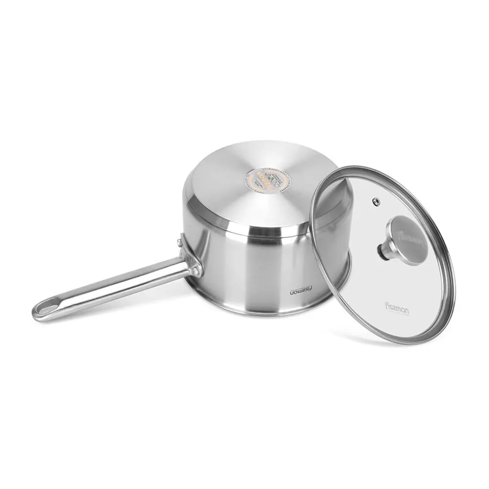 Фото 4 Ковш кухонный 2.3 л с крышкой Fissman нержавеющая сталь цвет серебристый металлик